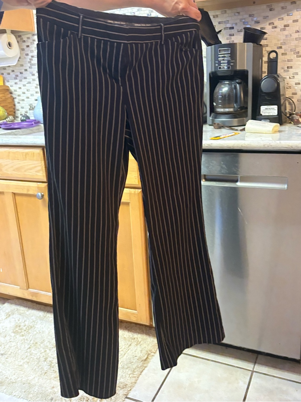 Black Pinstripe Dress Pants